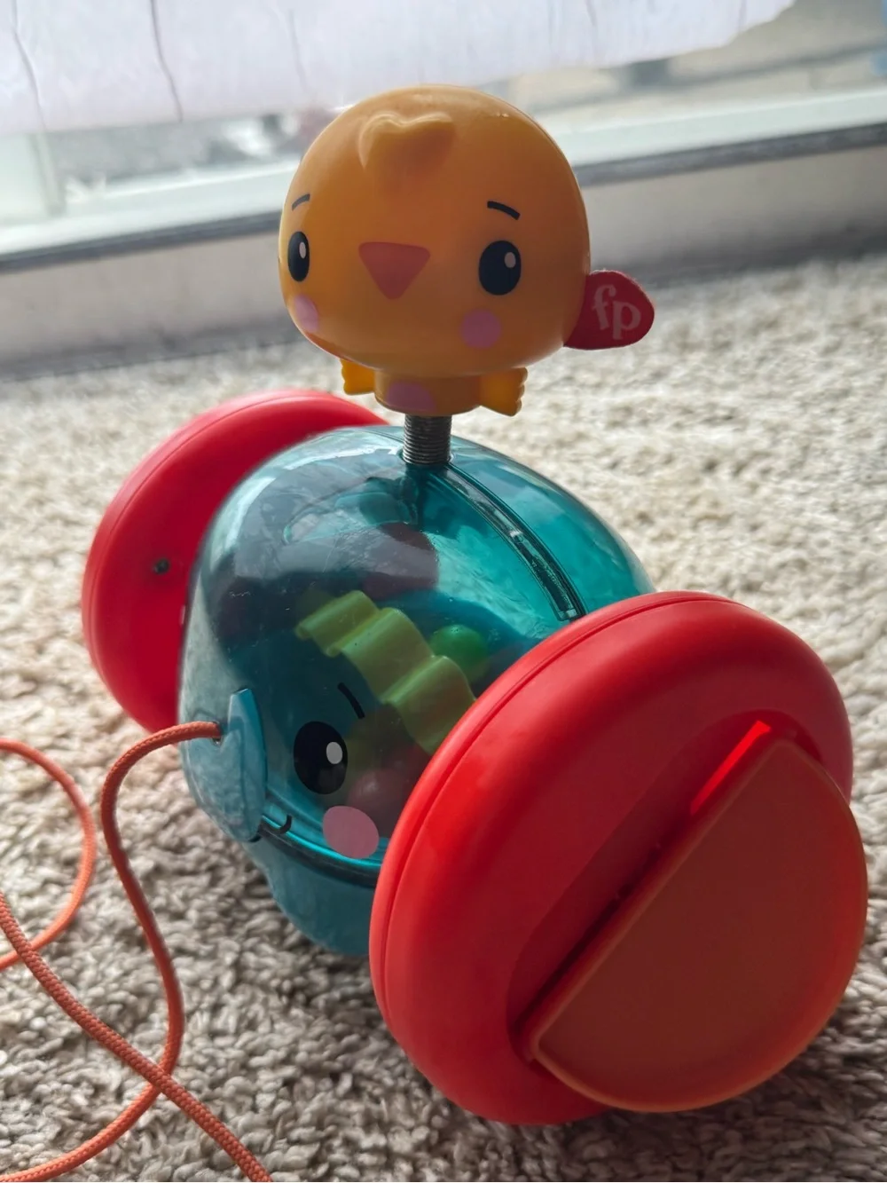 Fisher-Price Pull Along Popper Chick Toddler Toy Rattle Roller